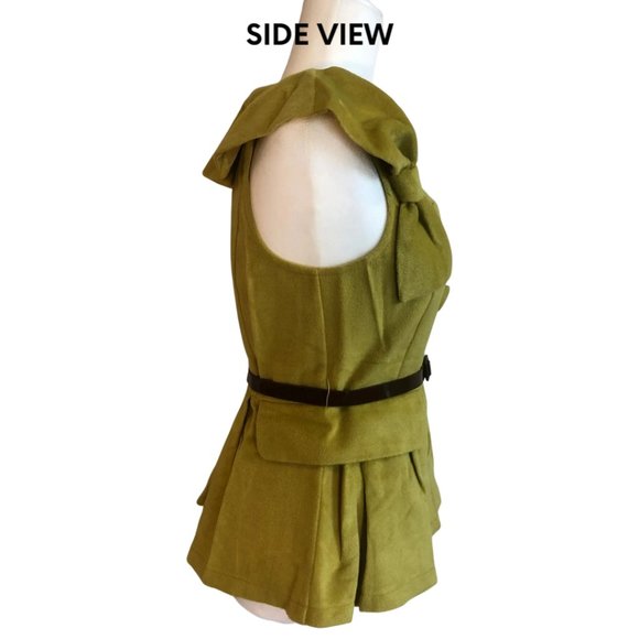 SALE!!!!! NWT Avocado Green Fuzzy Sleeveless Shirt - Picture 3 of 4